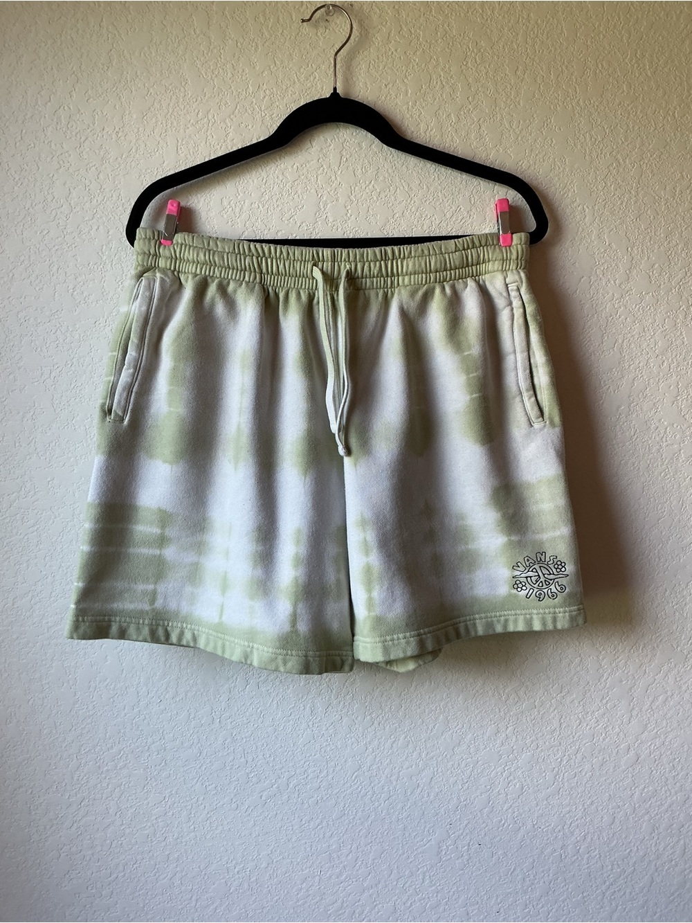 Vans 1966 Tie Dye Fleece Sweat Shorts Sz M Sage Green